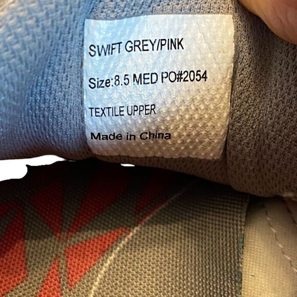ABEO Lite Sz 8.5 Gray & Pink Mesh Breast Cancer Logo Running Sneakers - Picture 7 of 10